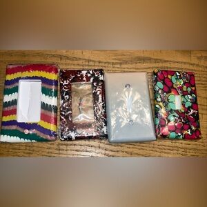 Lot - 4 Retro Waves Light Switch Plate Covers Outlet Abstract Colorful